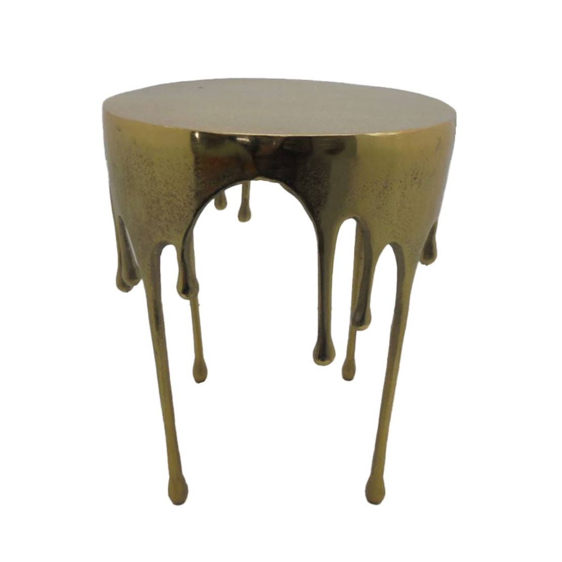 DROP SIDE TABLE ALUMINIUM GOLD 43,25x43,25xH56cm IN