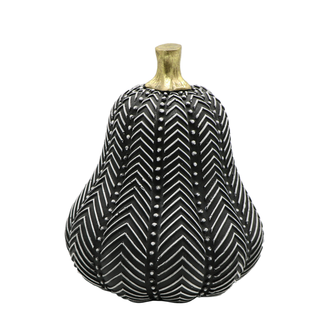 PUMKIN DECO PUMKIN POLYRESIN BLACK WHITE 14x14xH16