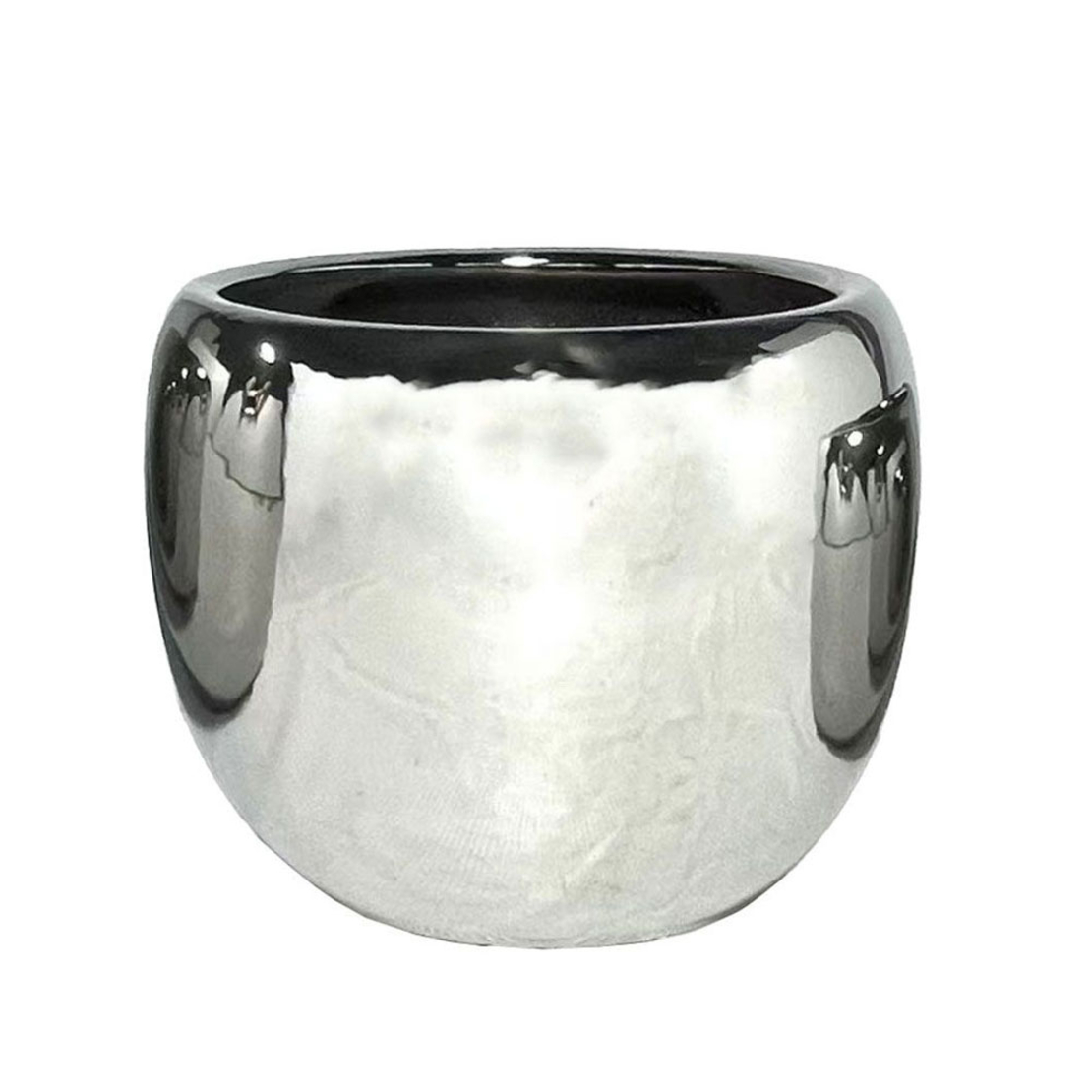 ARGENTO VASE 28x28x24 CERAMIC SILVER