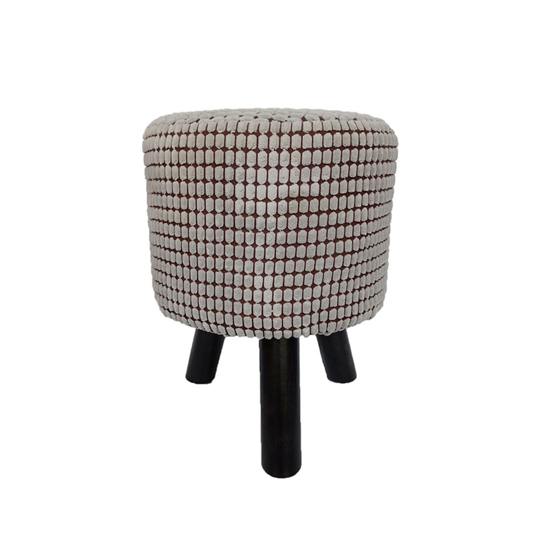 PIXEL STOOL FABRIC LATTE WOOD BLACK E1 PRC