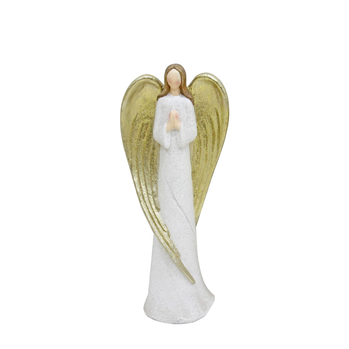 XMAS ANGEL FAITH A ANGEL METAL WHITE GOLD 31x20xH7