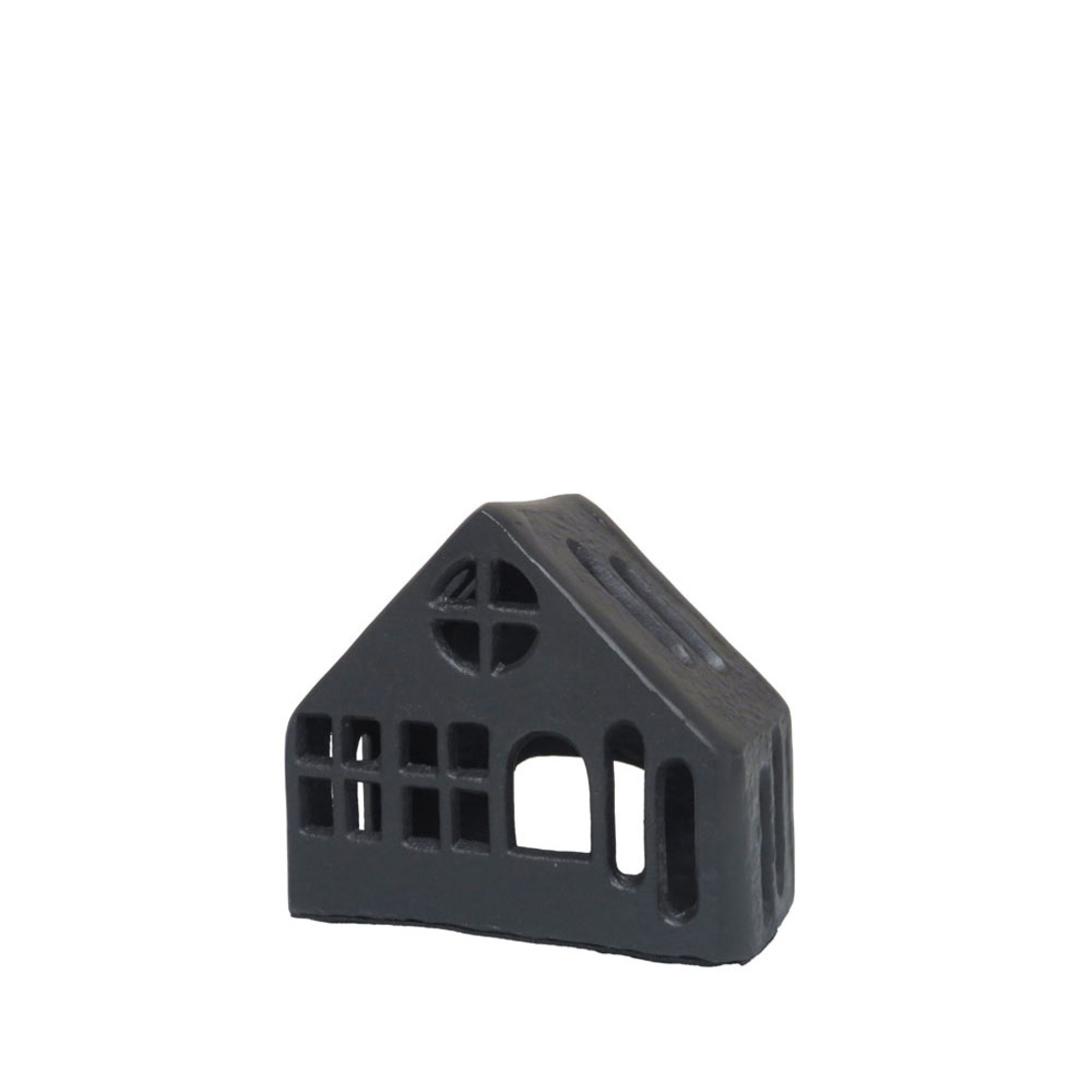 HOGAR DECORATION HOUSE 14x7x12 ALUMINIUM BLACK
