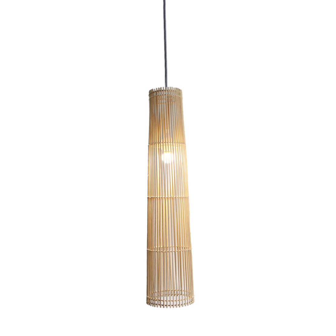 SIKKIM LAMP PENDANT METAL BAMBOO NATURAL 19x19xH82