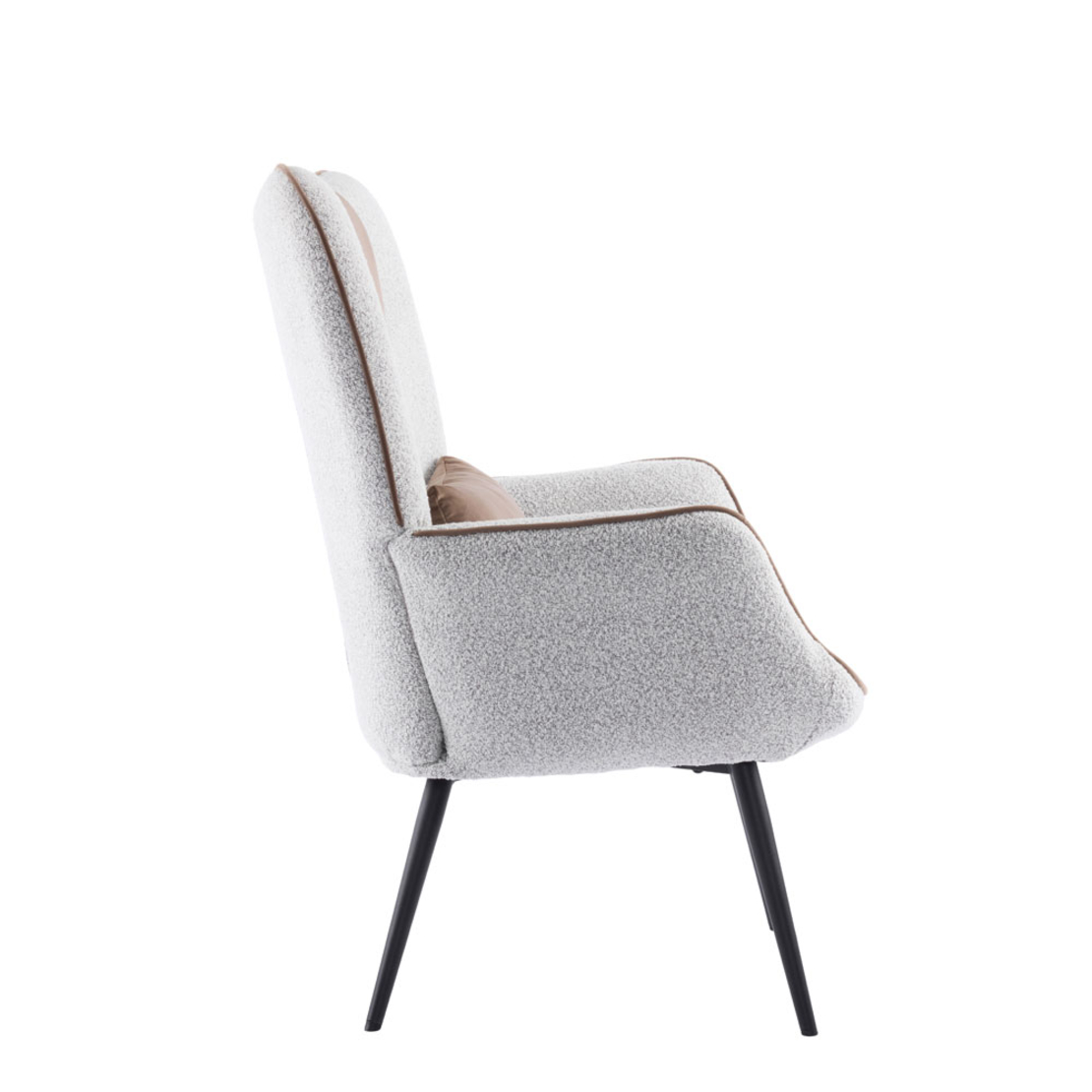 MANIFEST ARMCHAIR FABRIC BEIGE METAL CAMEL BLACK PRC