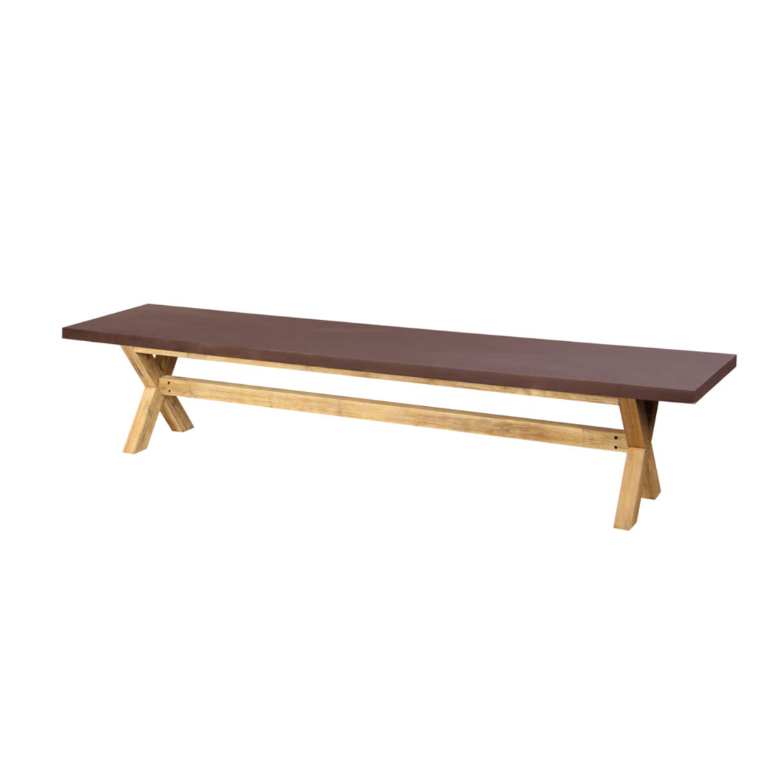 POMPEI BENCH FIBER CEMENT RUST RED NATURAL 200x40x