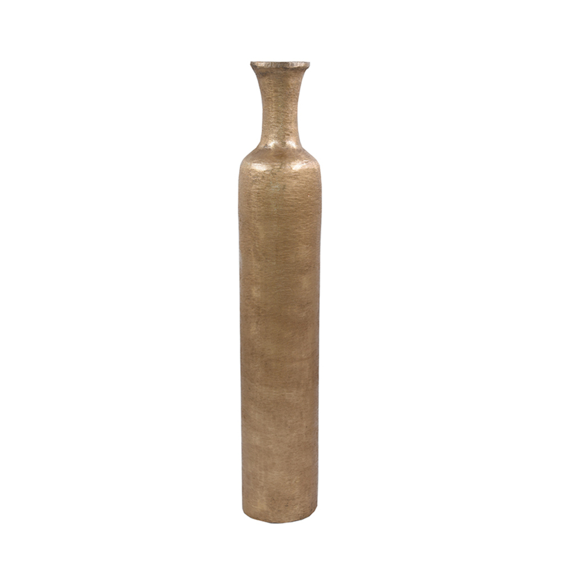 FLES VASE ALUMINIUM GOLD 11x11xH65cm IN
