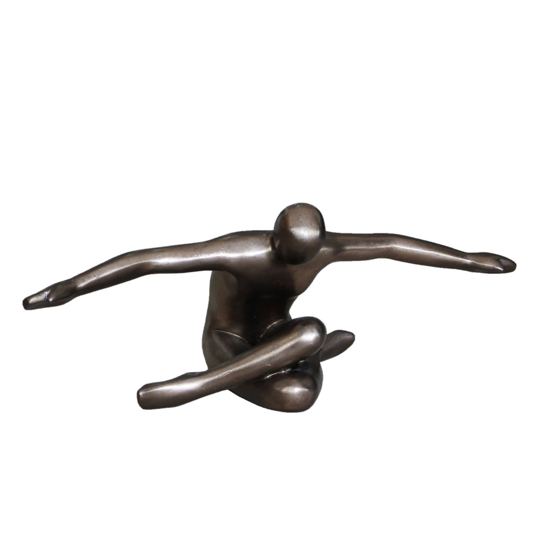 FLYING MAN DECO FIGURE ARTIFICIAL STONE BRASS ANTI