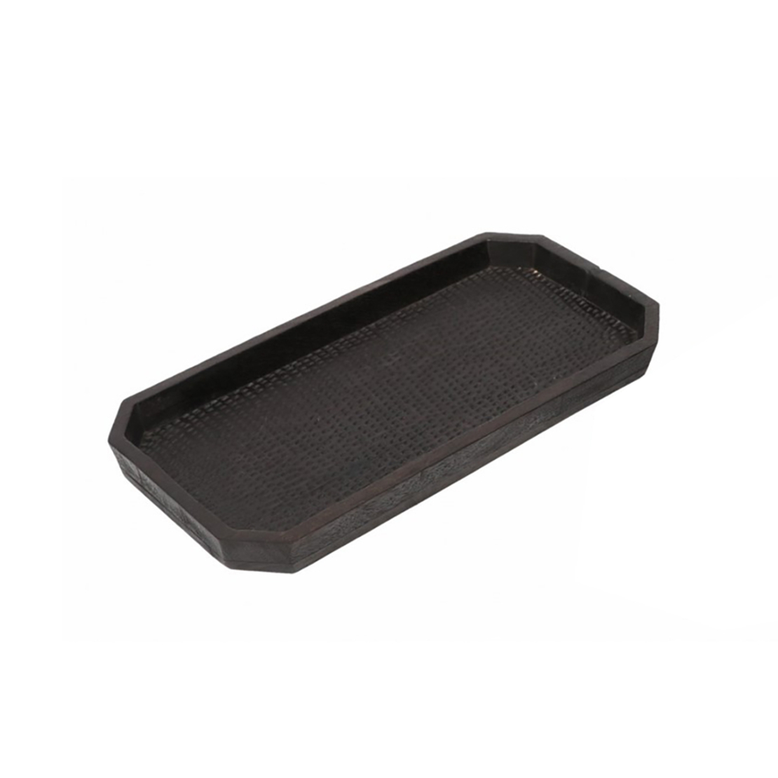 DUNKEL L TRAY WOOD MANGO BLACK 20x40xH3cm IN