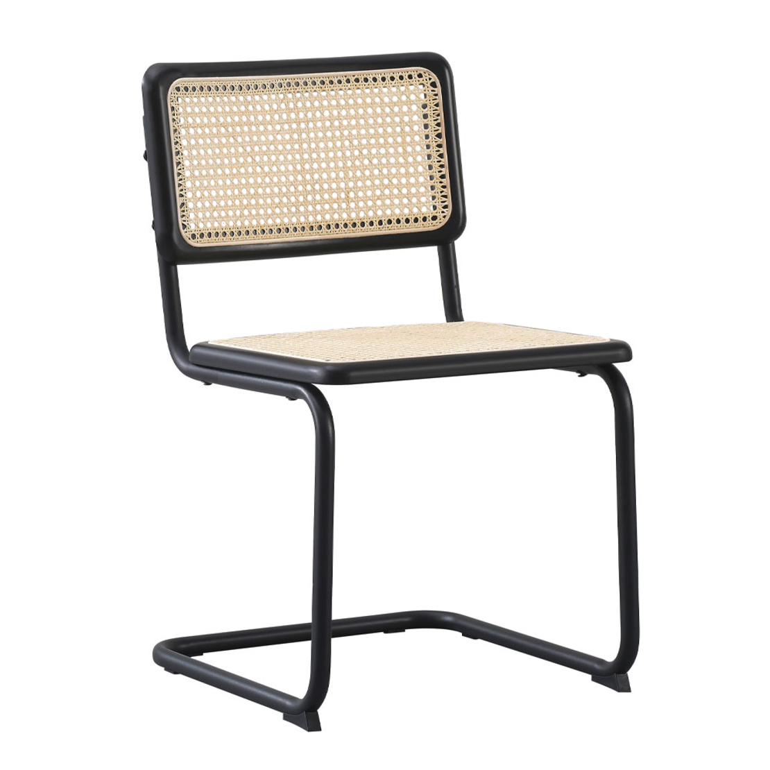 BROYER CHAIR WOOD RUBBERWOOD BLACK RATTAN PRC