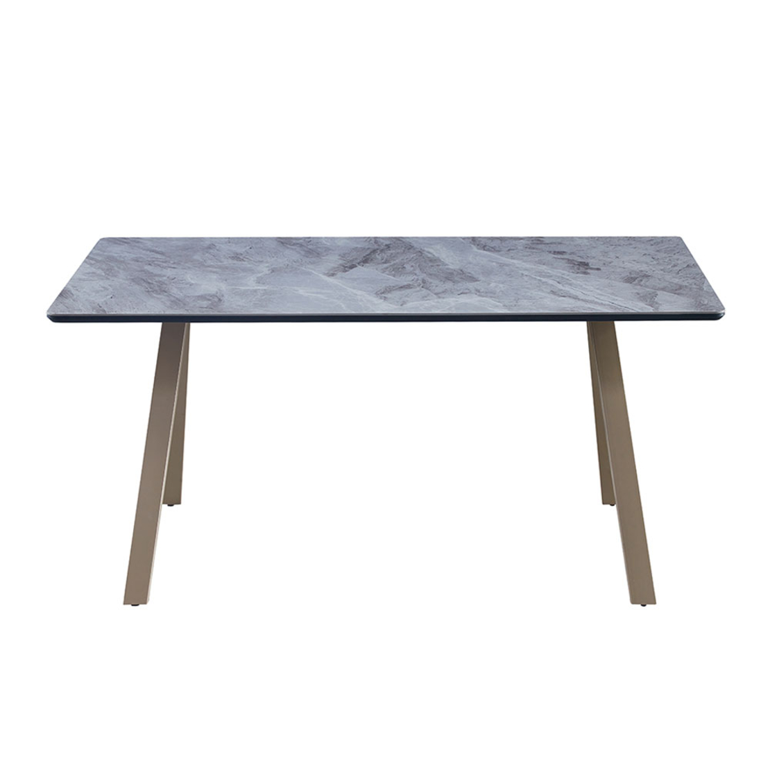 CALIPER TABLE CERAMIC CAPPUCCINO WITH MARBLE PATTERN METAL CAPPUCCINO PRC