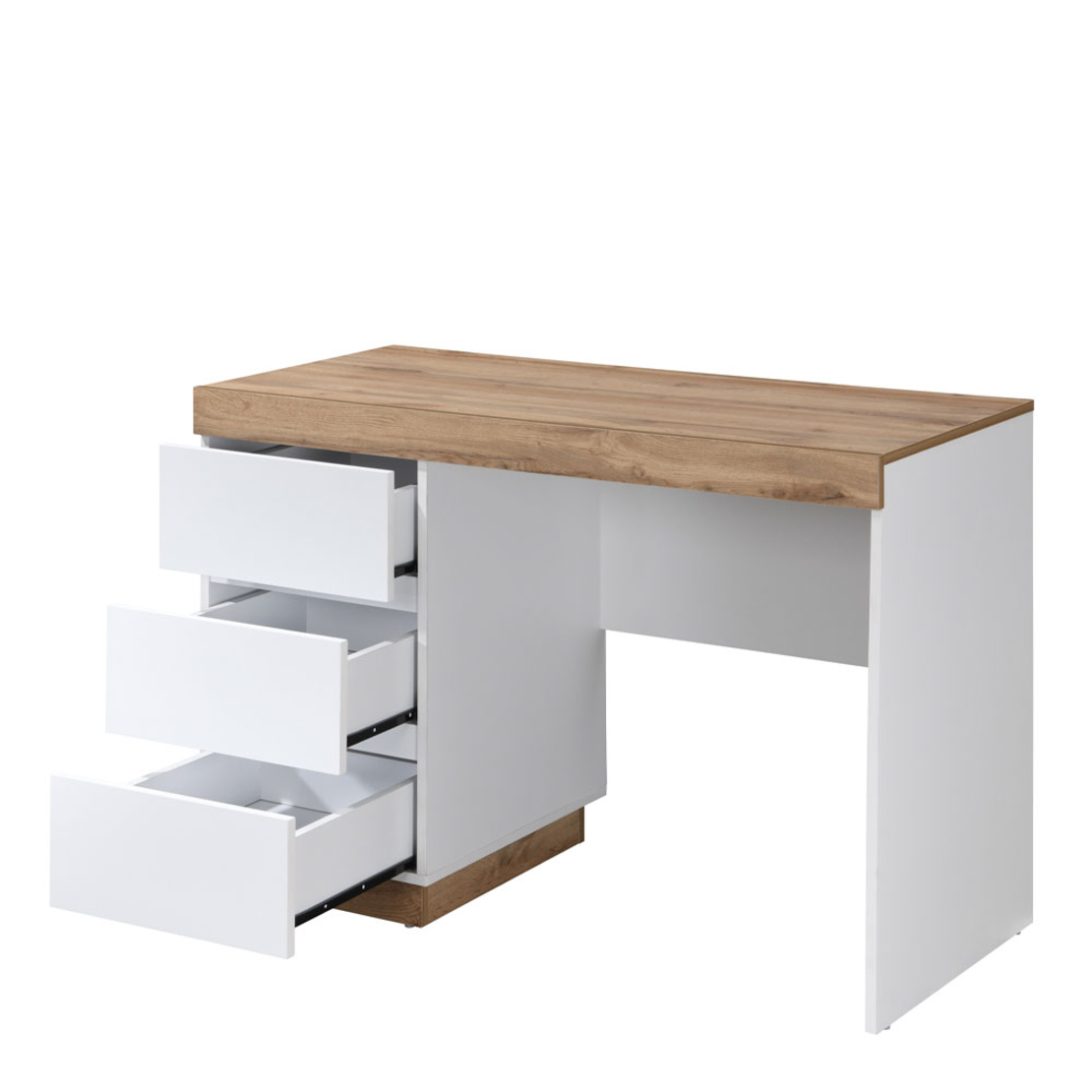 CASA DESK 3DRAWERS CHIPBOARD WITH MELAMINE CARTA WHITE NATURAL 110x50x76 E1 MY