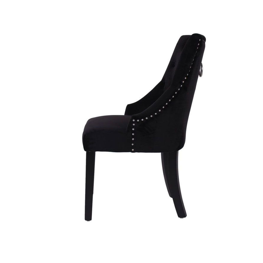 RETRO CHAIR FABRIC BLACK WOOD RUBBERWOOD BLACK E1 PRC