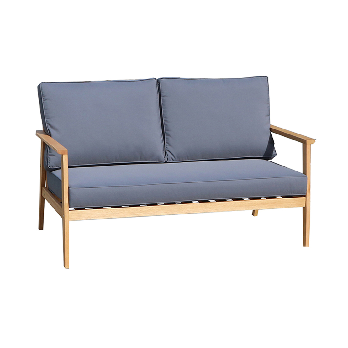 PIAZZA LOUNGE SET 1+2+1 WOOD EUCALYPTUS NATURAL GREY DARK VN