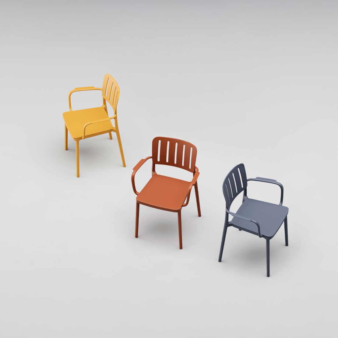 MILANO CHAIR PP BLUE PRC