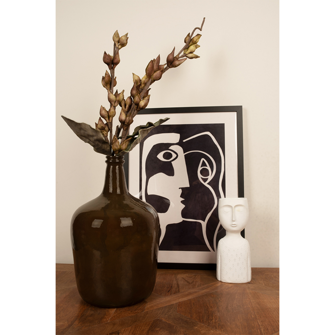 CLODE PAINTING SET 2PCS MDF BLACK WHITE PAPER FRAM