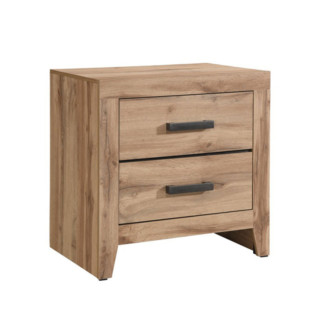 SOLID NIGHTSTAND 2DRAWERS CHIPBOARD WITH MELAMINE