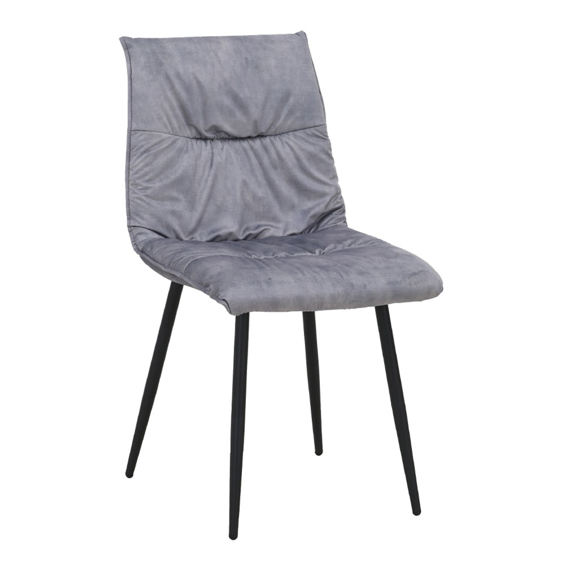 LINEA CHAIR FABRIC GREY SILVER METAL BLACK E1 PRC