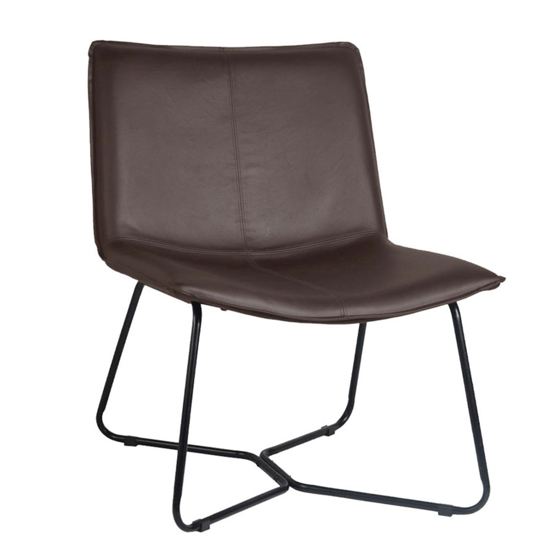 ATTENDRE CHAIR VISITOR FABRIC BROWN METAL METAL 65x76xH82cm PRC