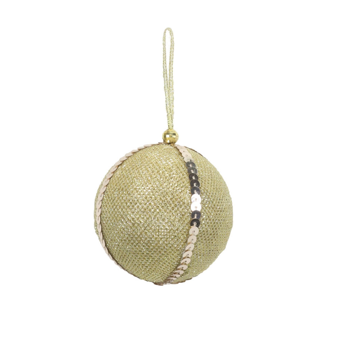XMAS GLAM GOLD 1 BALL POLYFOAM FABRIC GOLD D10xH10