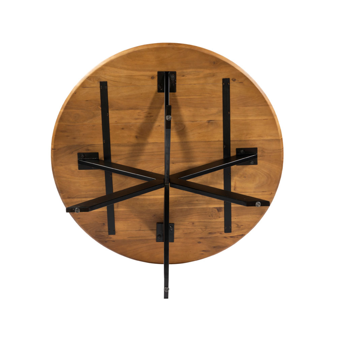 ARCO TABLE WOOD ACACIA WALNUT METAL BLACK IN