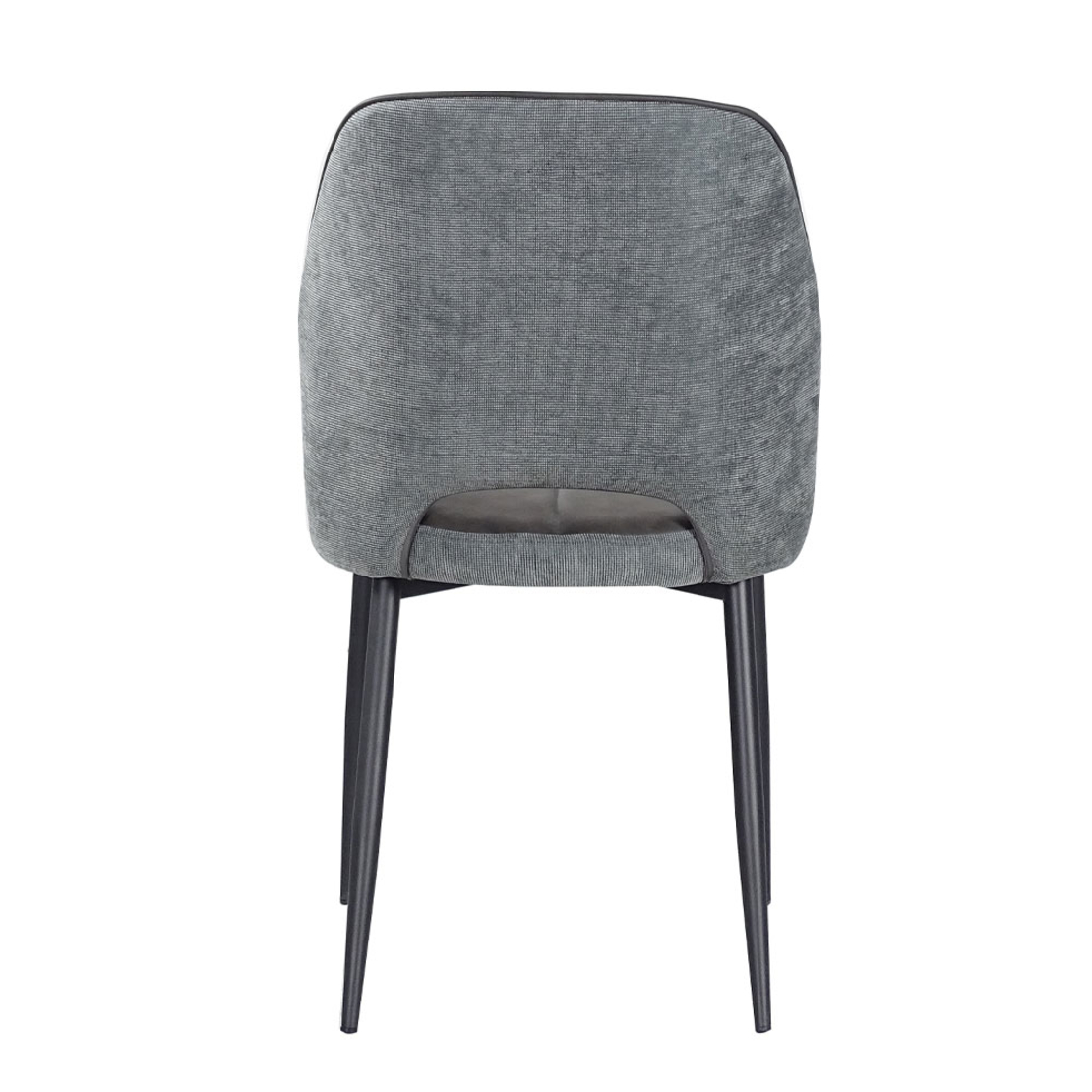 BOUTON CHAIR FABRIC GREY METAL BLACK PRC