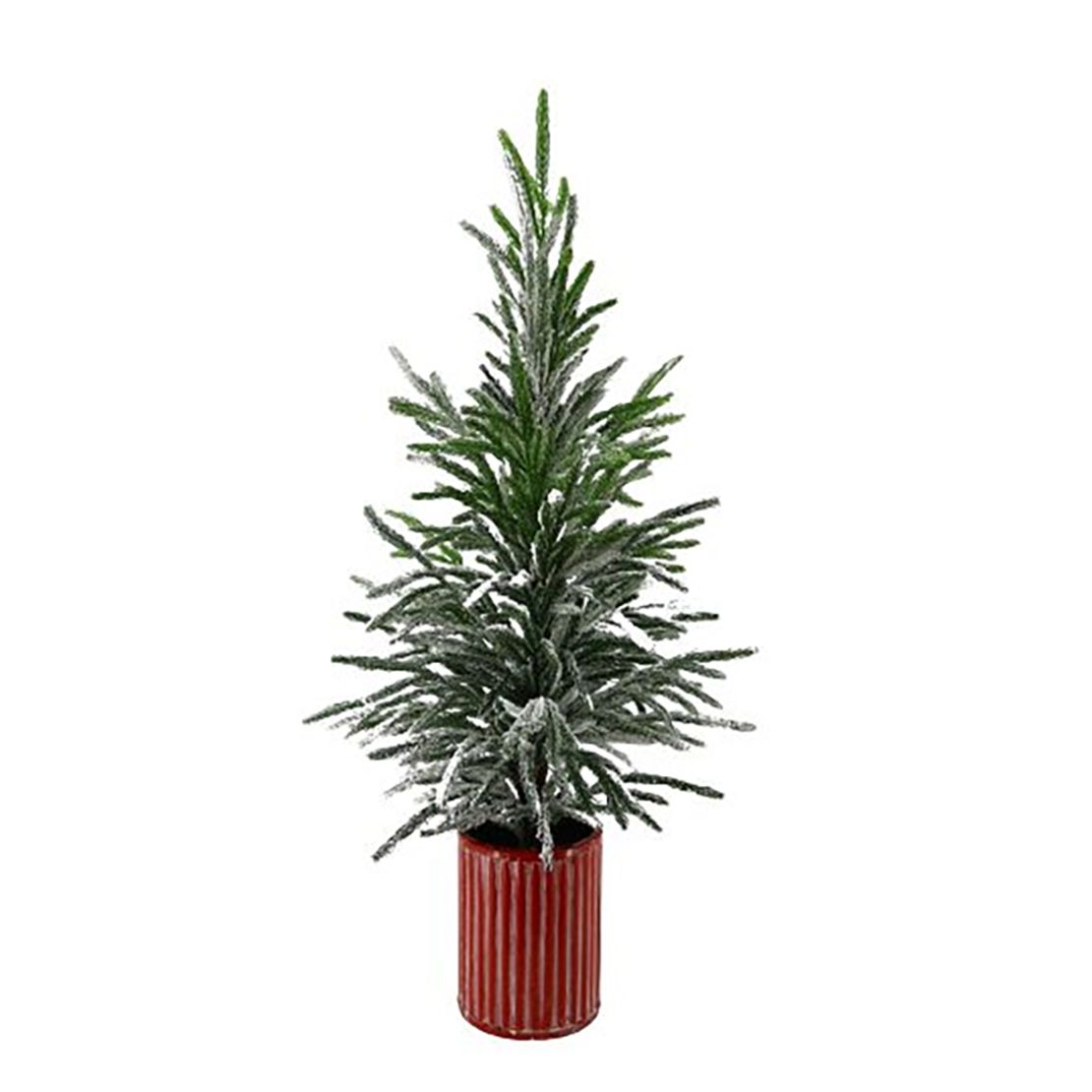 XMAS MERANTI TREE IN LITTLE POT PVC PE GREEN RED D
