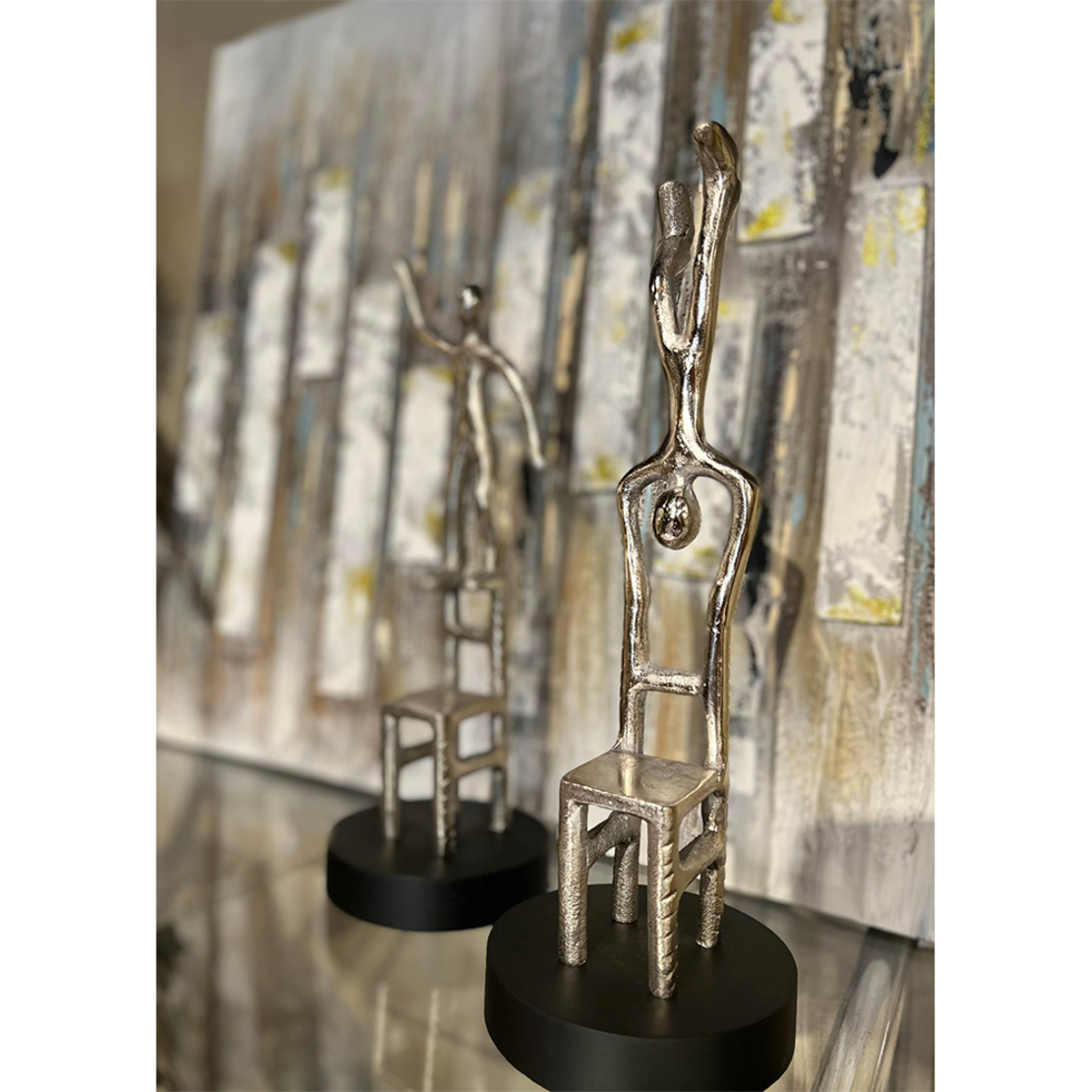 RAGEL 2 DECO FIGURE ALUMINIUM SILVER BLACK 12xH34c