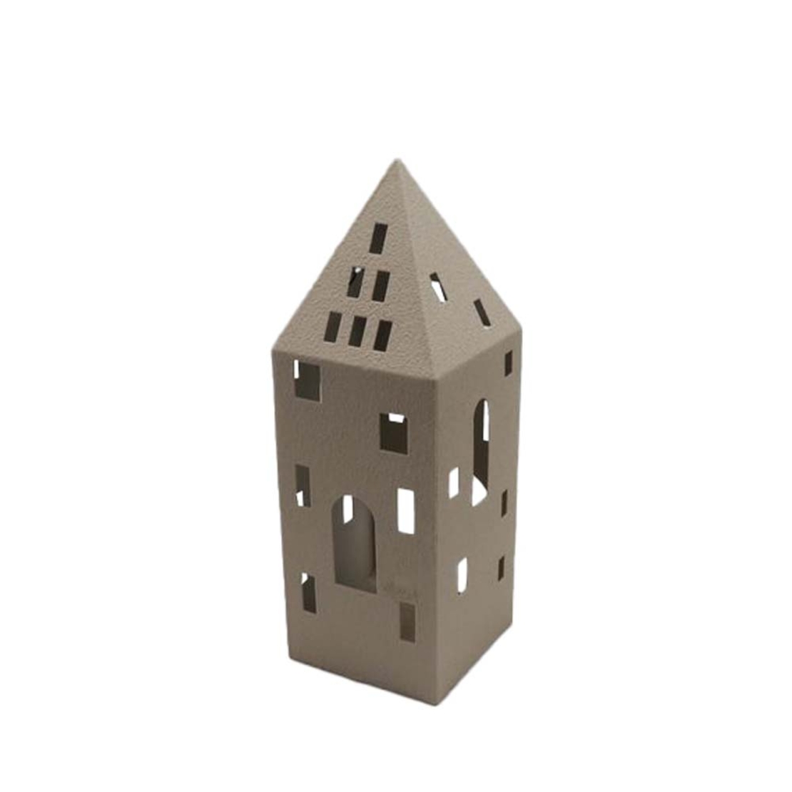 LANTE CHRISTMAS DECORATION FOR CANDLE 9.2x9.2x26.5 METAL BEIGE