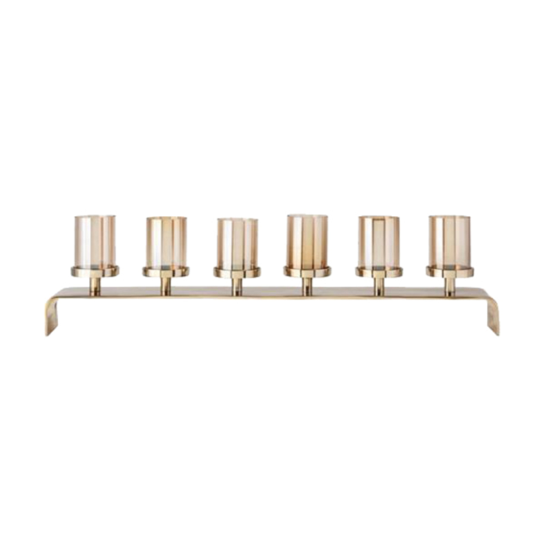 ERIK CANDLE HOLDER METAL GLASS GOLD 60xH18cm IN