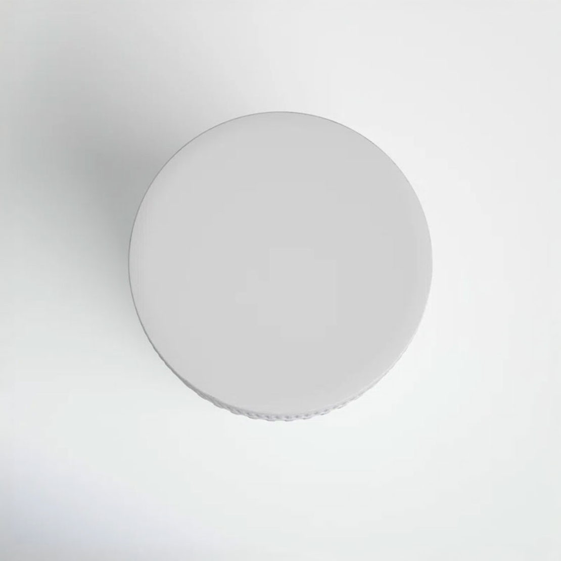 GEOMETRICAL 1 SIDE TABLE MgO WHITE 38x38xH47cm PRC