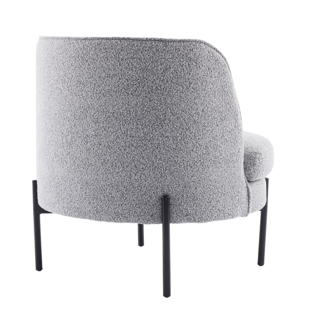 CESTA ARMCHAIR FABRIC GREY METAL BLACK PRC