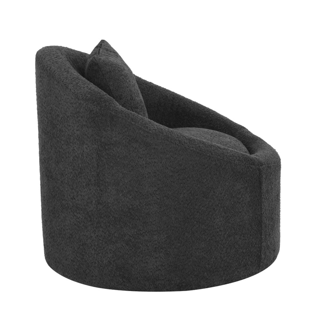 SOFTY ARMCHAIR SWIVEL FABRIC GREY DARK METAL E1 PRC