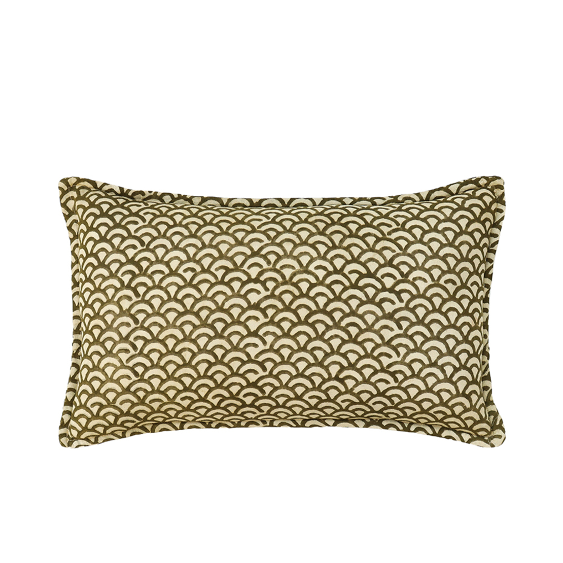 CALLISTE C DECOR CUSHION COTTON VISCOSE OLIVE GREE