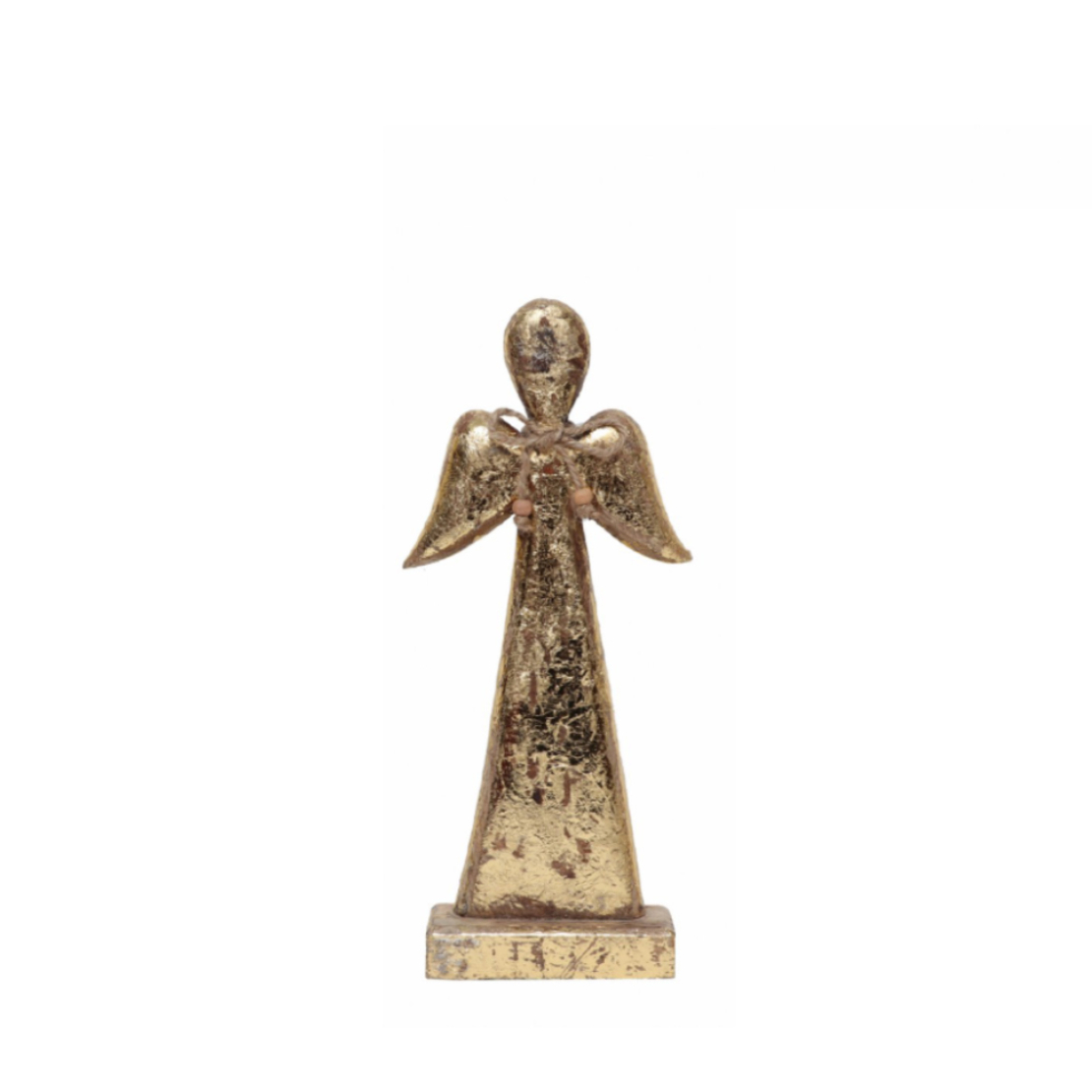 XMAS BIANCA ANGEL WOOD MANGO GOLD 14x6xH33cm IN