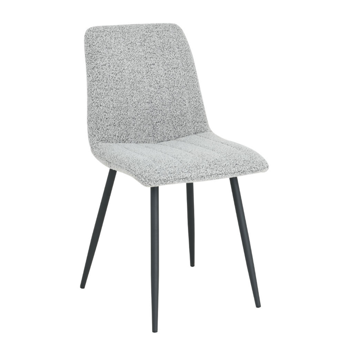 PRAGA CHAIR FABRIC GREY LIGHT METAL BLACK E1 PRC