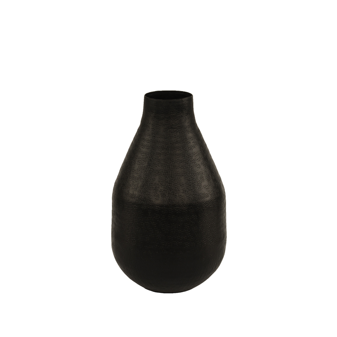 DAHLIA VASE ALUMINIUM BLACK D21xH34cm IN