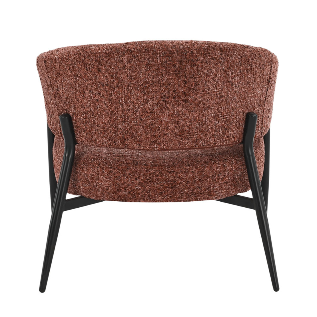 MORITZ ARMCHAIR FABRIC TERRACOTTA METAL BLACK E1 PR