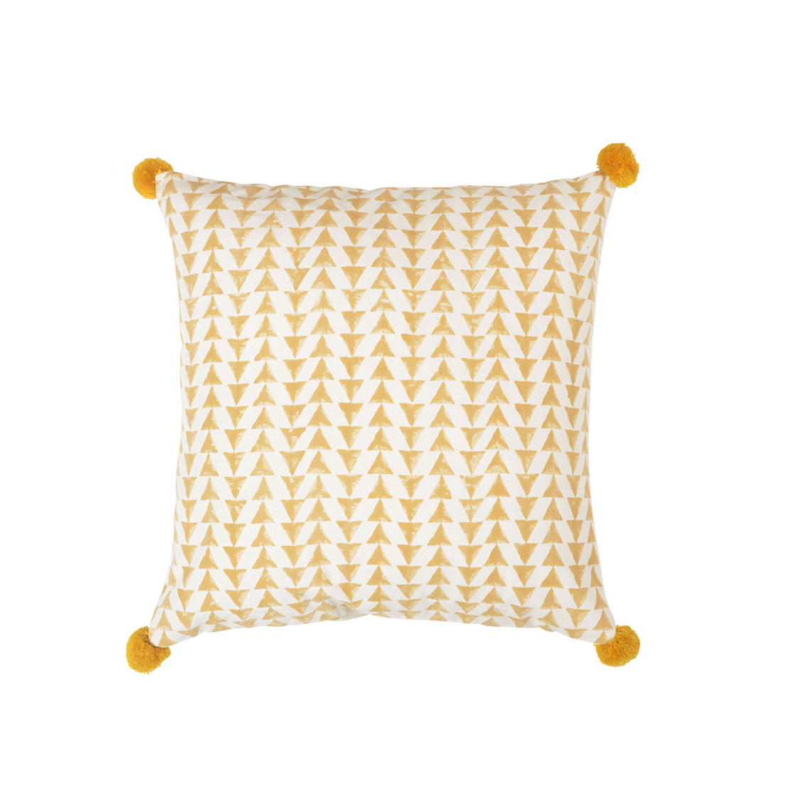 DANDI 2 DECOR CUSHION COTTON WHITE YELLOW 45x45cm