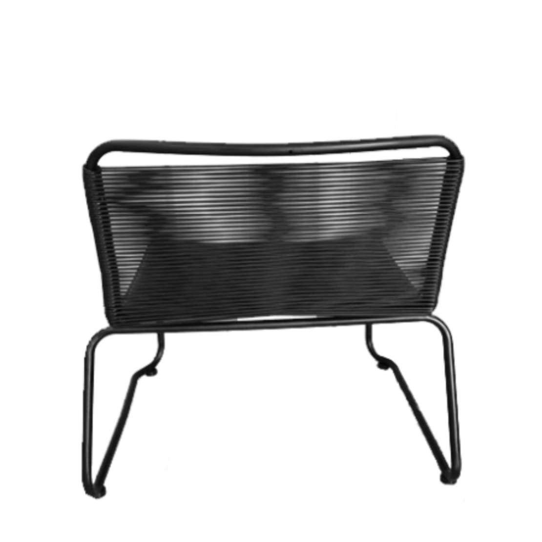 CORD ARMCHAIR PE IMITATED GRASS WOVEN BLACK BLACK 73x64xH71cm PRC