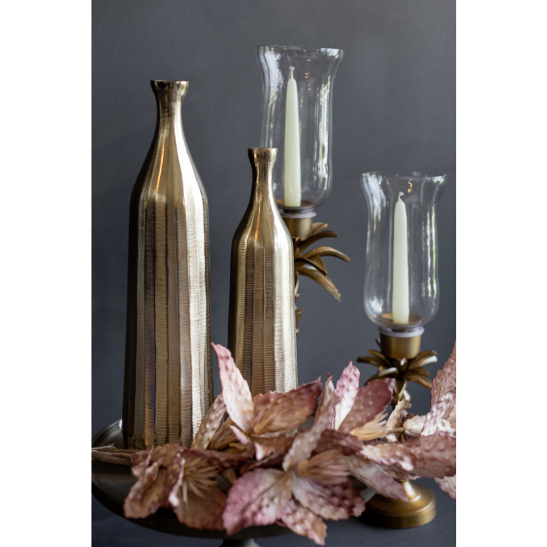 PERRY 4 BOTTLE ALUMINIUM GOLD D10xH38cm IN