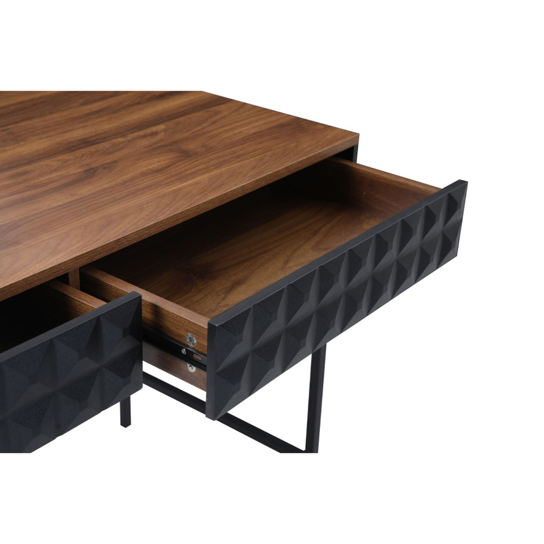 ZUMA DESK MELAMINE WALNUT MELAMINE BLACK 110.5x54x76 E1