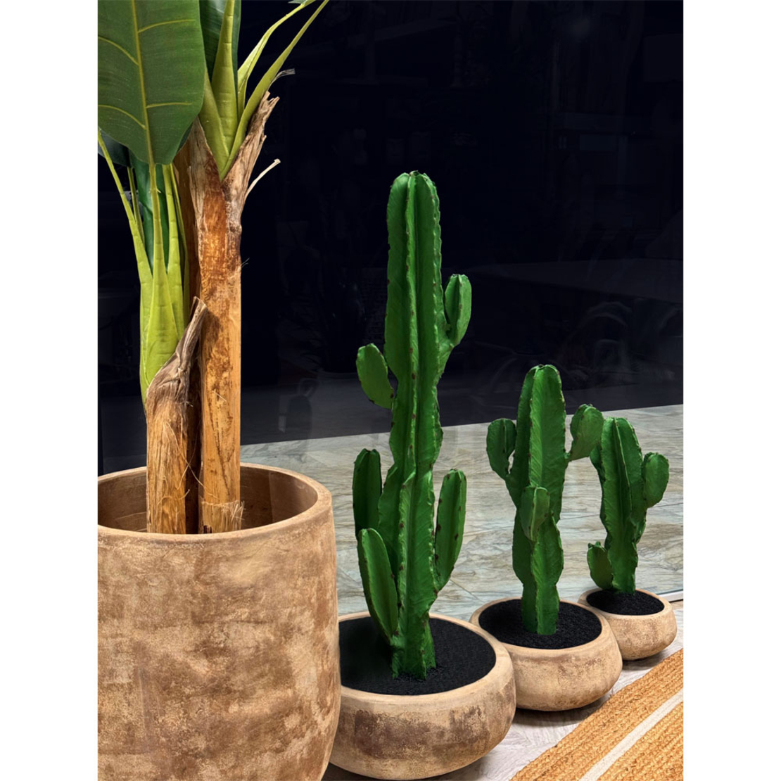 PORTER PLANTER SET 3PCS TERRACOTTA BEIGE 40x40xH19