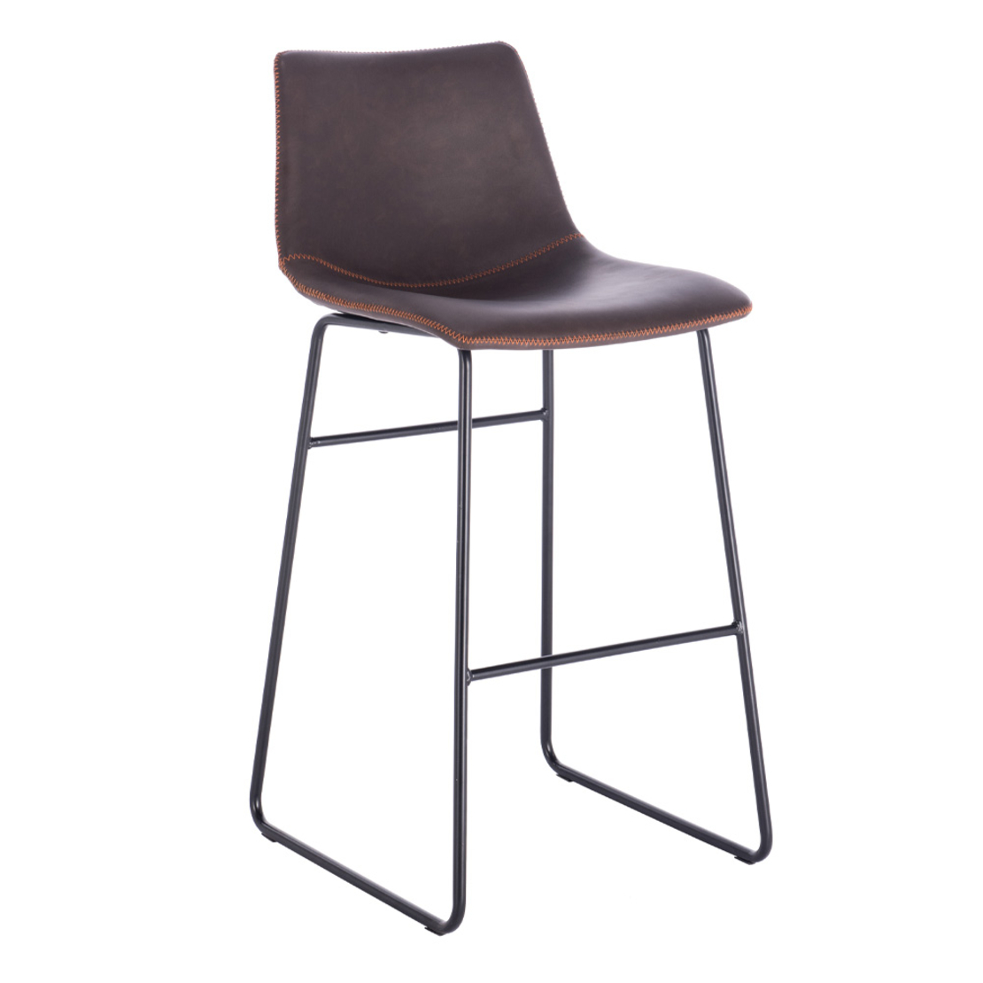 NUEVO XL STOOL BAR FABRIC BROWN ANTIQUE WASHED BLA