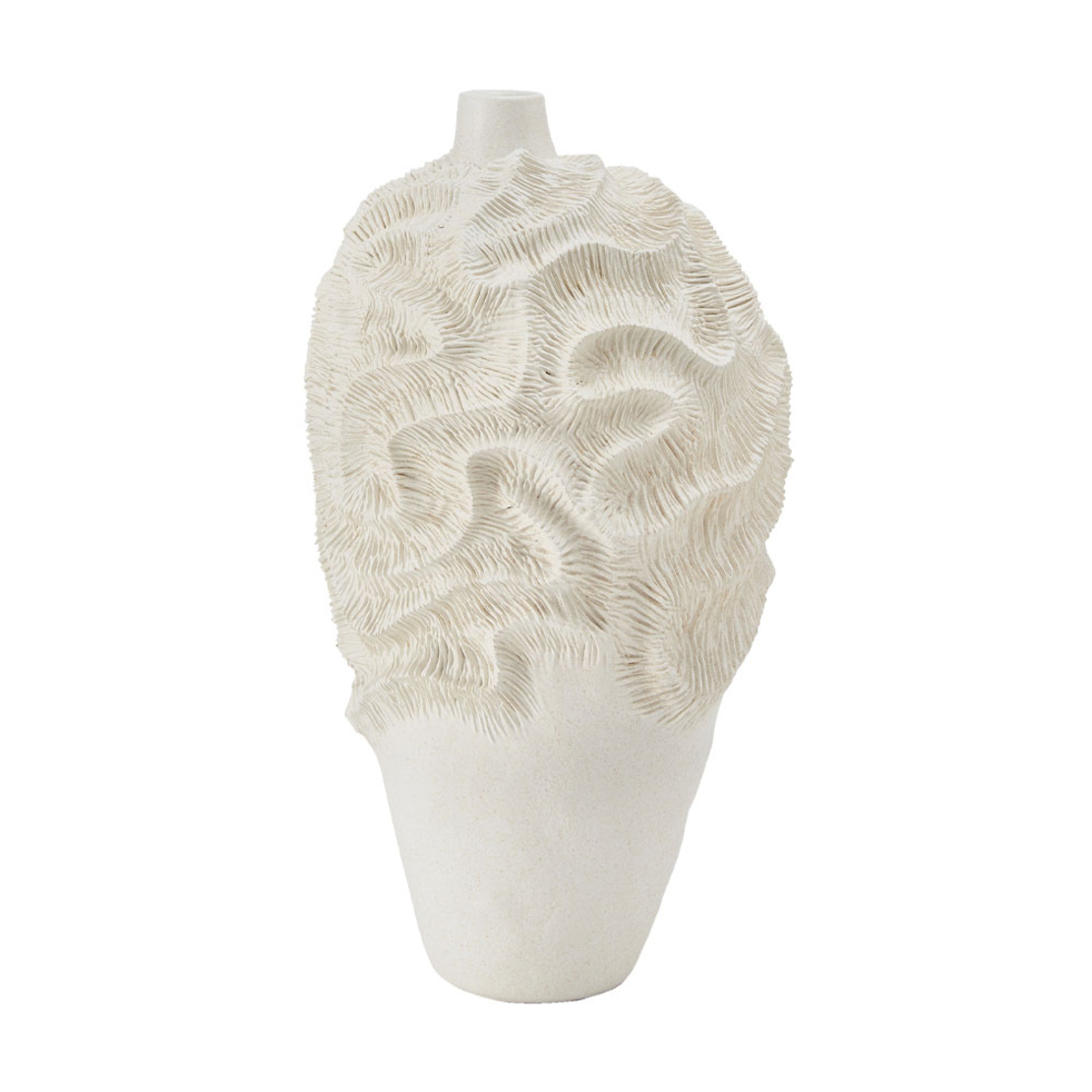 CORALLI VASE RESIN WHITE 21,5x22,7xΗ41,2cm PRC