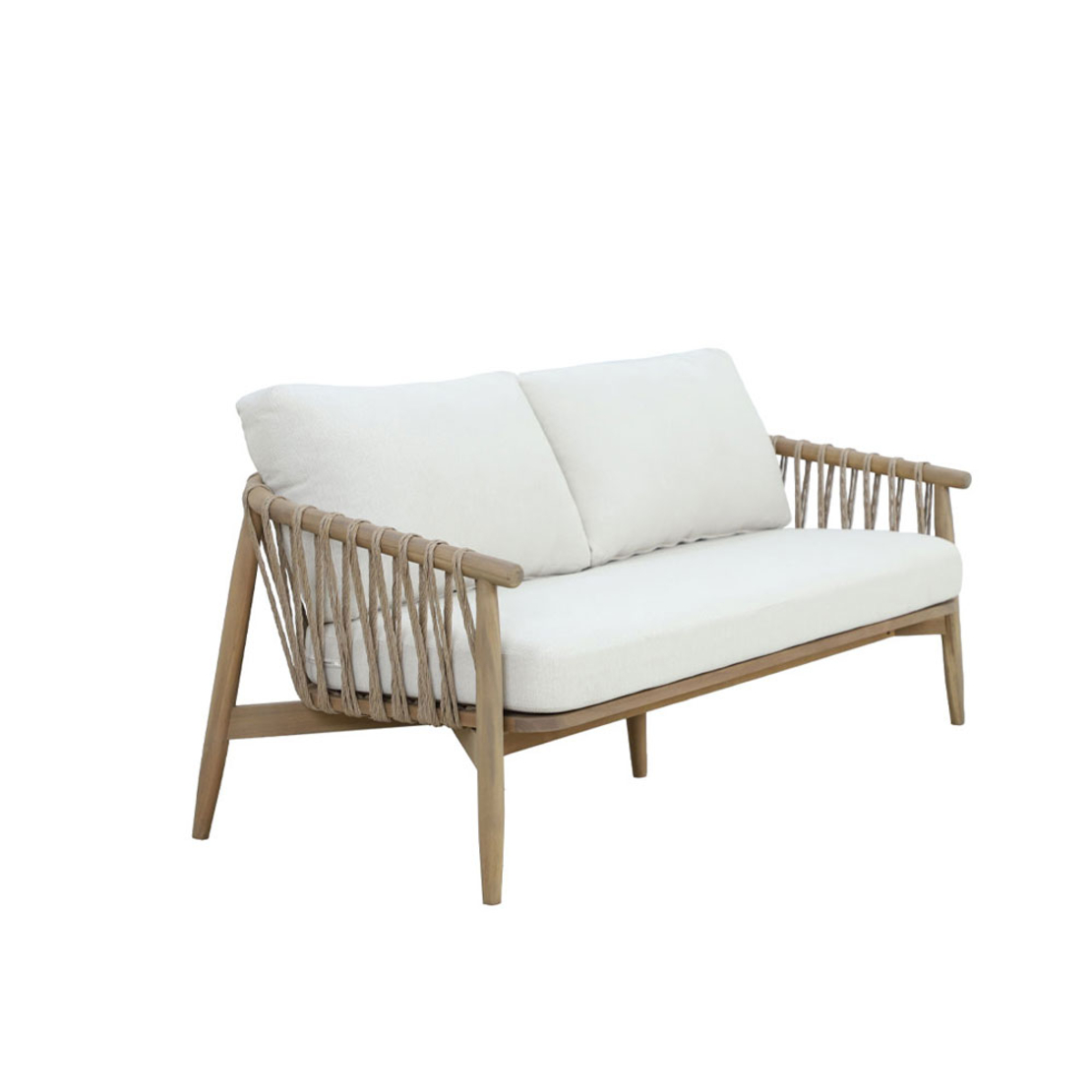 CORDA LOUNGE SET 1+2+1 WOOD ACACIA NATURAL WHITE V