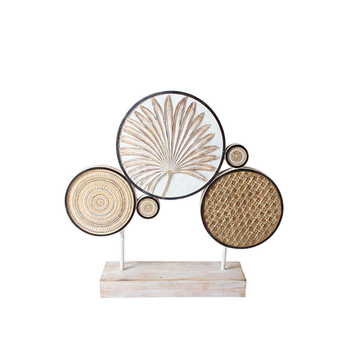 GINKO 3 DECO POLYRESIN NATURAL BEIGE WHITE 43,5x10