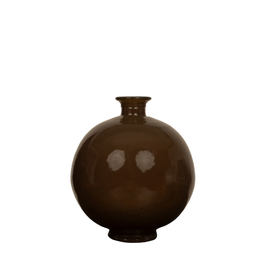 CRUSHED CARAMEL VASE RECYCLED GLASS CARAMEL D24/28