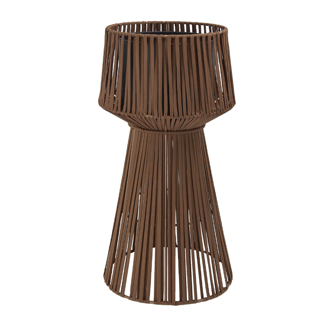 ROPE PLANTER METAL ROPE BROWN 35x35xH75cm PRC