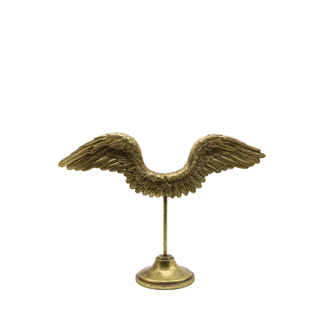 VOLE DECO WINGS POLYRESIN GOLD ANTIQUE 41x12,3xH29
