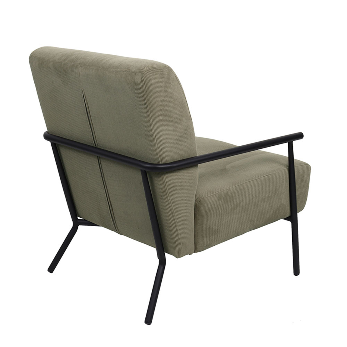 KIOTO ARMCHAIR FABRIC KHAKI METAL BLACK PRC